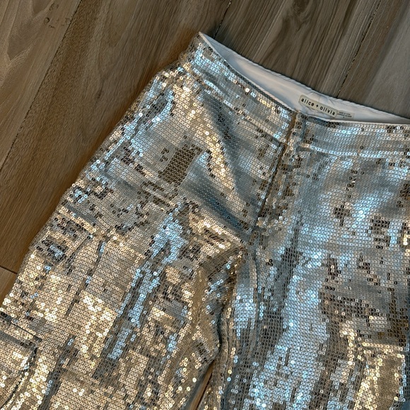 Alice and Olivia Sequin Pants Size 8 - Picture 3 of 13